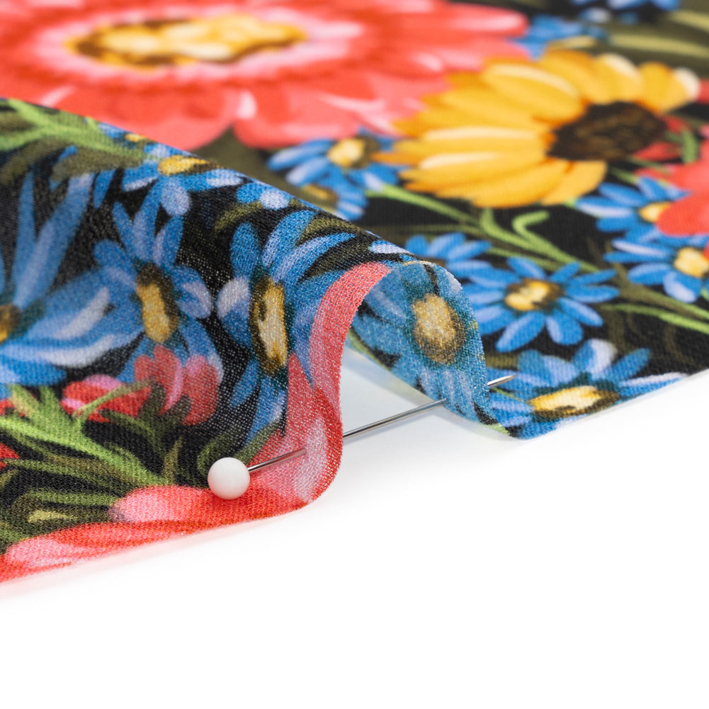 Mood Exclusive Black Floral Trove Viscose Georgette Folded Mood Exclusive Black Floral Trove Viscose Georgette Folded