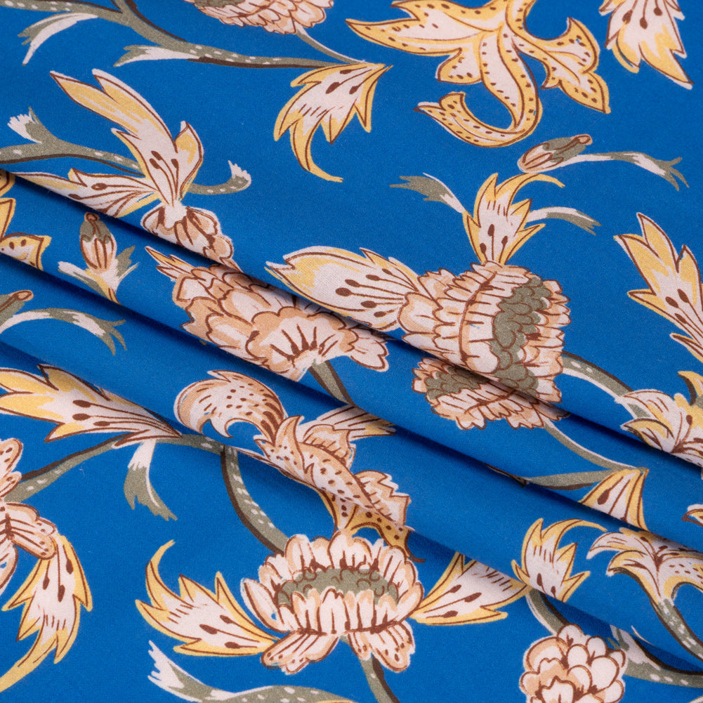 Cotton Voile Print - Cobalt Leafy Floral - Mood Exclusive Whispering Willows Folded Cotton Voile Print - Cobalt Leafy Floral - Mood Exclusive Whispering Willows Folded