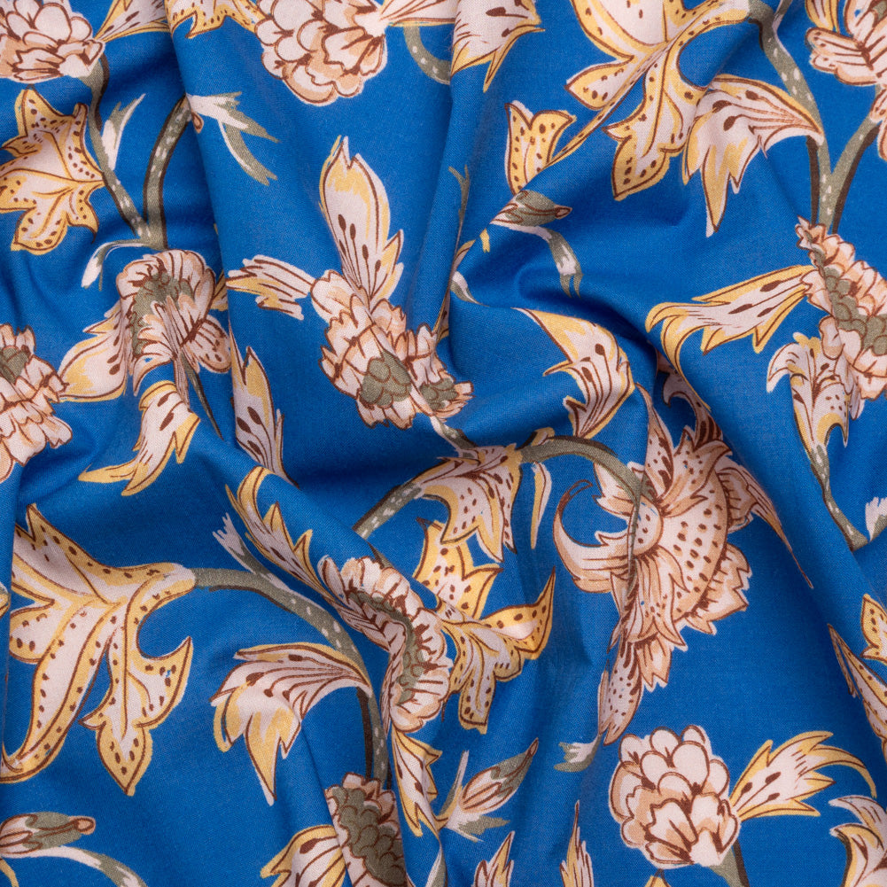 Cotton Voile Print - Cobalt Leafy Floral - Mood Exclusive Whispering Willows Cotton Voile Print - Cobalt Leafy Floral - Mood Exclusive Whispering Willows