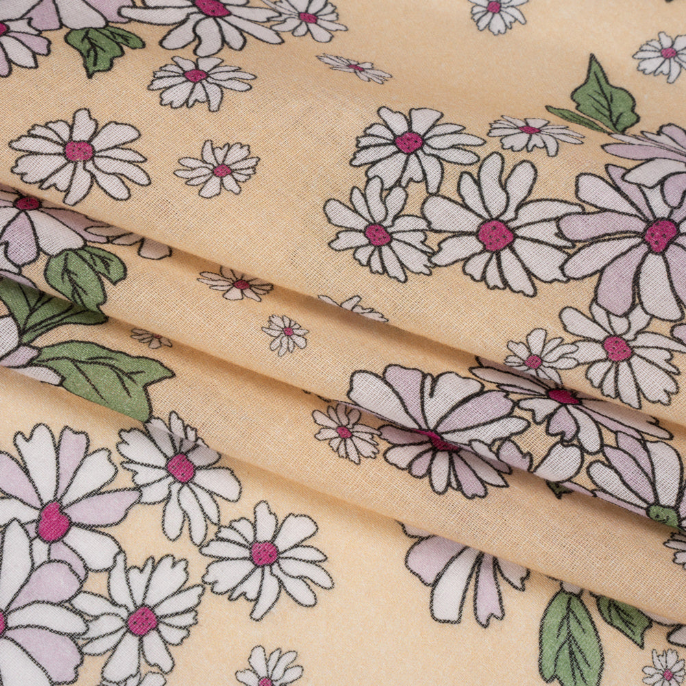 Cotton Gauze - Peach Floral - Mood Exclusive Flower Fanatic Print Folded Cotton Gauze - Peach Floral - Mood Exclusive Flower Fanatic Print Folded