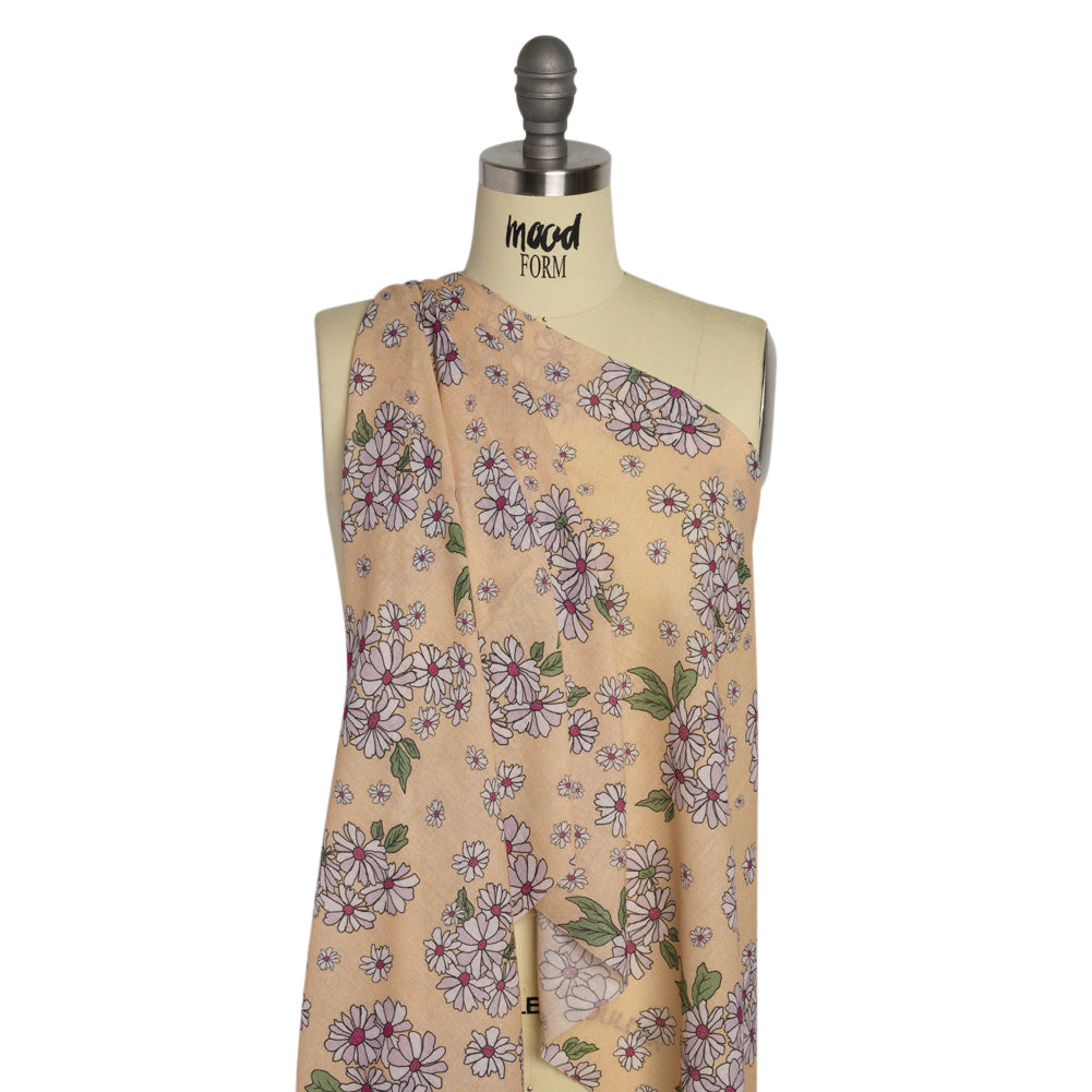 Cotton Gauze - Peach Floral - Mood Exclusive Flower Fanatic Print Drape Cotton Gauze - Peach Floral - Mood Exclusive Flower Fanatic Print Drape
