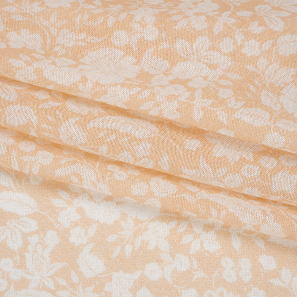 Cotton Gauze - Beige and White Floral - Mood Exclusive Simple Somethings Print Folded Cotton Gauze - Beige and White Floral - Mood Exclusive Simple Somethings Print Folded