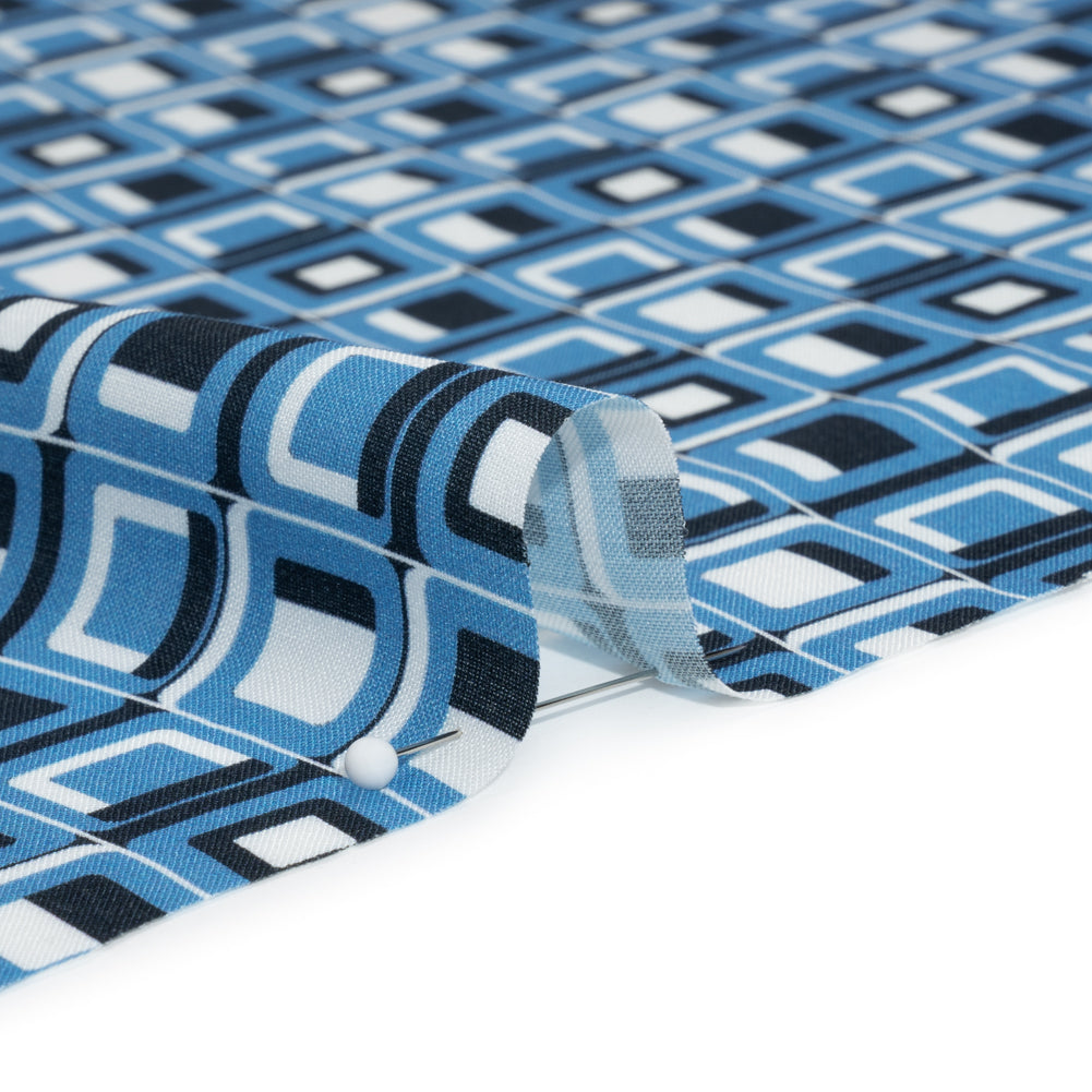 Mood Exclusive Blue Checkerboard Cadence Drapey Viscose Woven Folded Mood Exclusive Blue Checkerboard Cadence Drapey Viscose Woven Folded