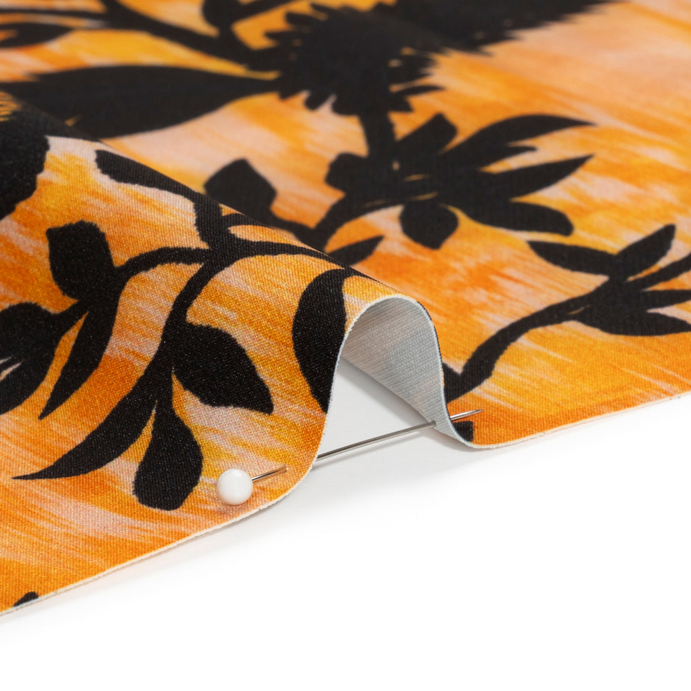 Stretch Polyester Woven Print - Yellow Florals on Abstract Ikat - Mood Exclusive Rambling Brambles Detail Stretch Polyester Woven Print - Yellow Florals on Abstract Ikat - Mood Exclusive Rambling Brambles Detail
