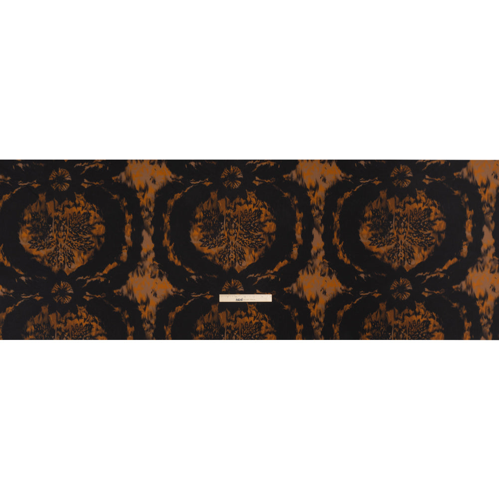 Stretch Polyester Woven Print - Black and Brown Abstract Ikat - Mood Exclusive Brown Sugar Morning Full Stretch Polyester Woven Print - Black and Brown Abstract Ikat - Mood Exclusive Brown Sugar Morning Full