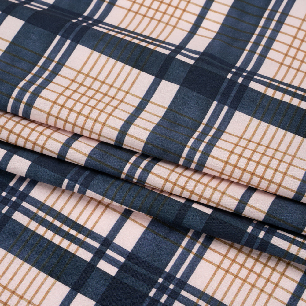Mood Exclusive Blue Parting Glass Cotton Poplin Folded Mood Exclusive Blue Parting Glass Cotton Poplin Folded