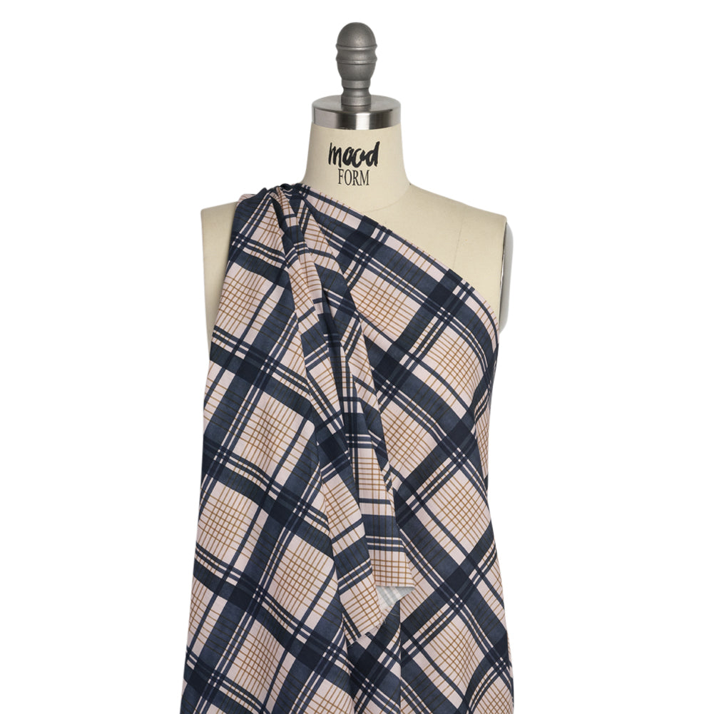 Mood Exclusive Blue Parting Glass Cotton Poplin Drape Mood Exclusive Blue Parting Glass Cotton Poplin Drape