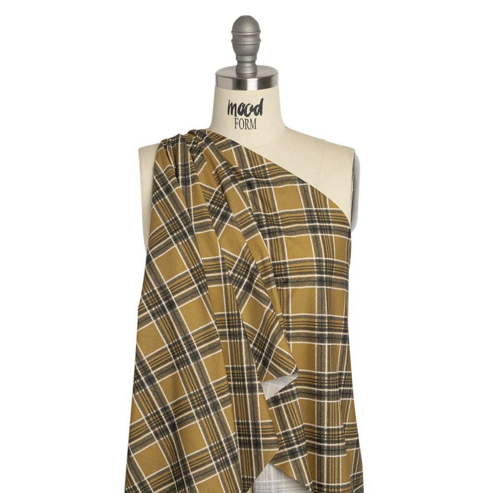Mood Exclusive Brown Argyle Anyone Cotton Poplin Drape Mood Exclusive Brown Argyle Anyone Cotton Poplin Drape