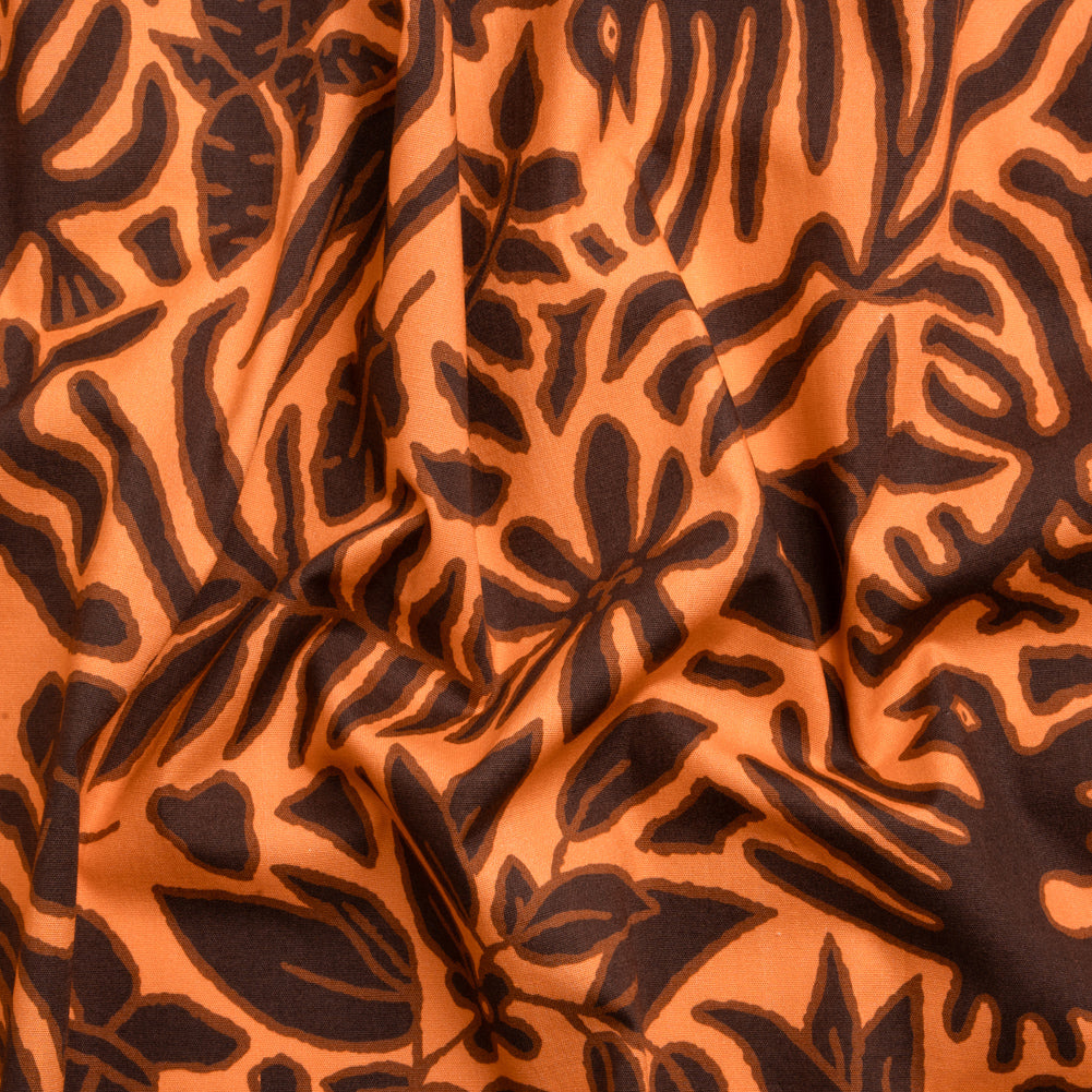 Mood Exclusive Orange Folklore Fundamentals Stretch Cotton Poplin Mood Exclusive Orange Folklore Fundamentals Stretch Cotton Poplin