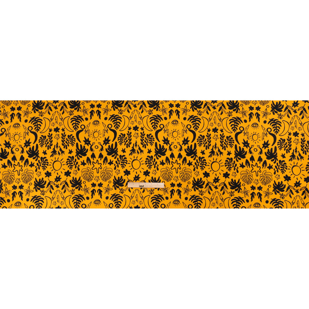 Stretch Cotton Twill Print - Yellow and Black Simple Doodles - Mood Exclusive Twin Flame Full Stretch Cotton Twill Print - Yellow and Black Simple Doodles - Mood Exclusive Twin Flame Full