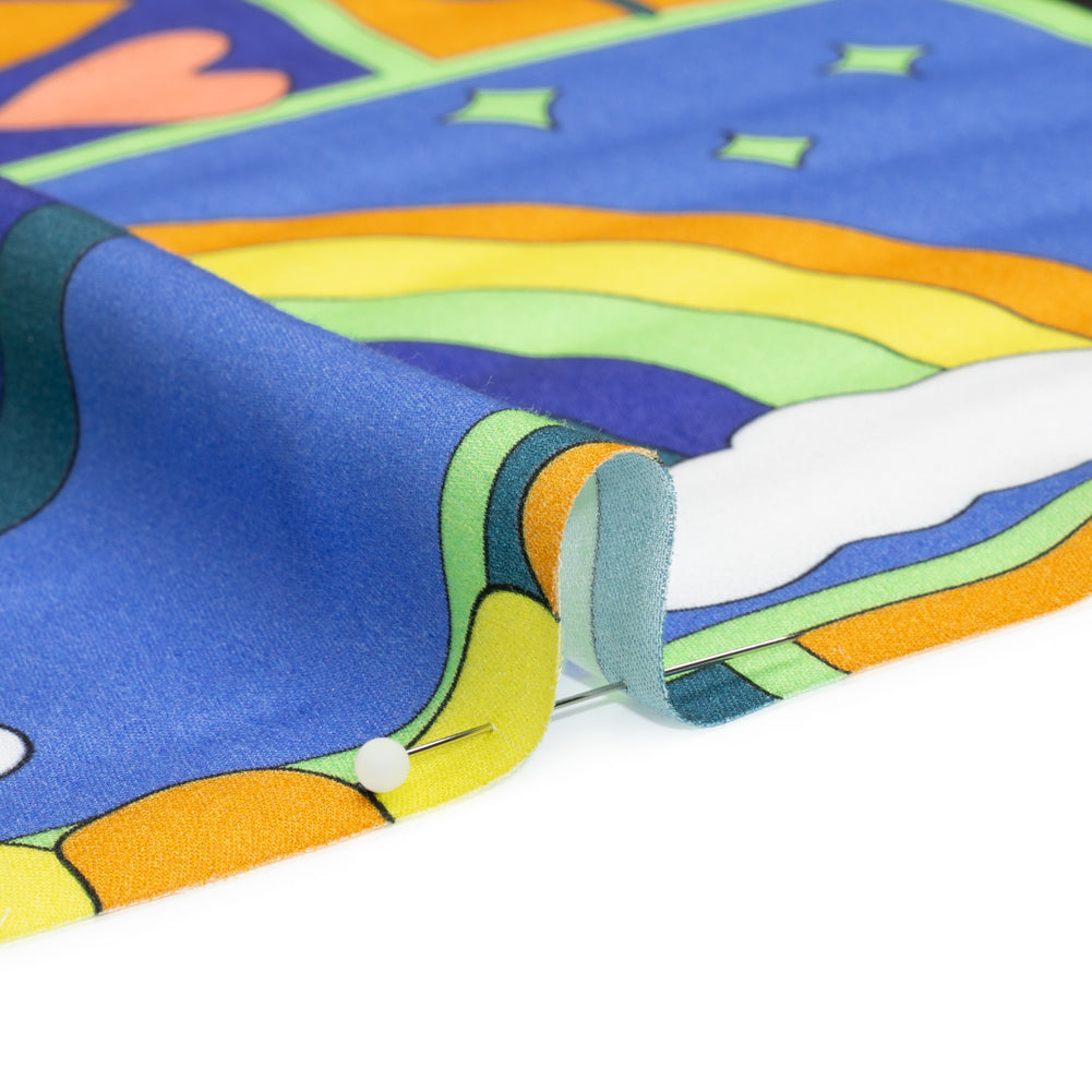 Mood Exclusive Blue All Love Rayon Challis Folded Mood Exclusive Blue All Love Rayon Challis Folded