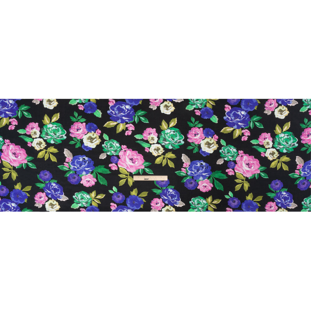 Viscose Crepe Print - Pink, Blue and Green Floral - Mood Exclusive Vicariously Vibrant Drape Viscose Crepe Print - Pink, Blue and Green Floral - Mood Exclusive Vicariously Vibrant Drape