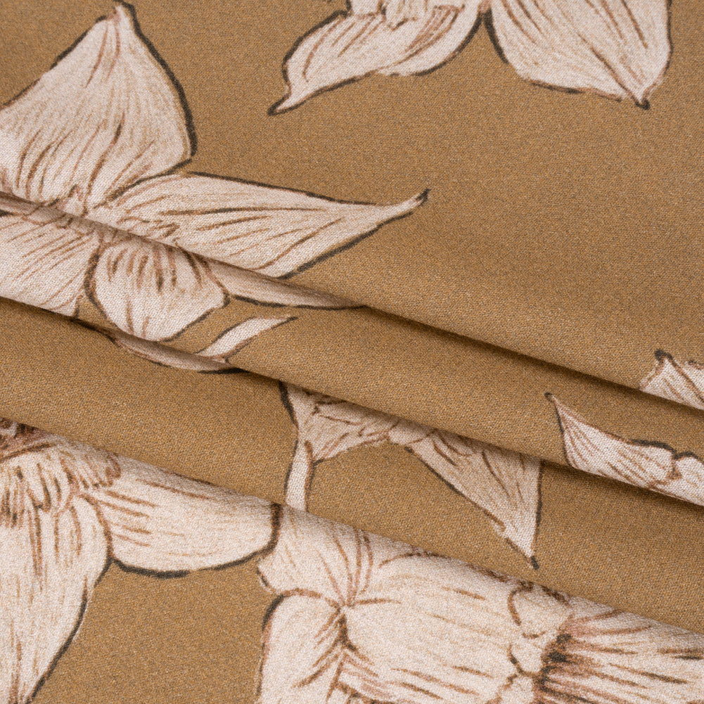Viscose Crepe Print - Brown and Beige Floral - Mood Exclusive Dear Darling Full Viscose Crepe Print - Brown and Beige Floral - Mood Exclusive Dear Darling Full