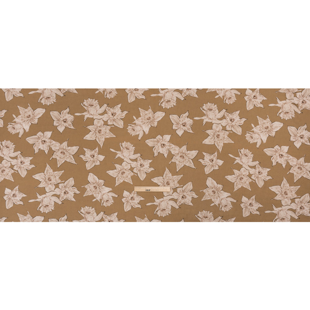 Viscose Crepe Print - Brown and Beige Floral - Mood Exclusive Dear Darling Drape Viscose Crepe Print - Brown and Beige Floral - Mood Exclusive Dear Darling Drape