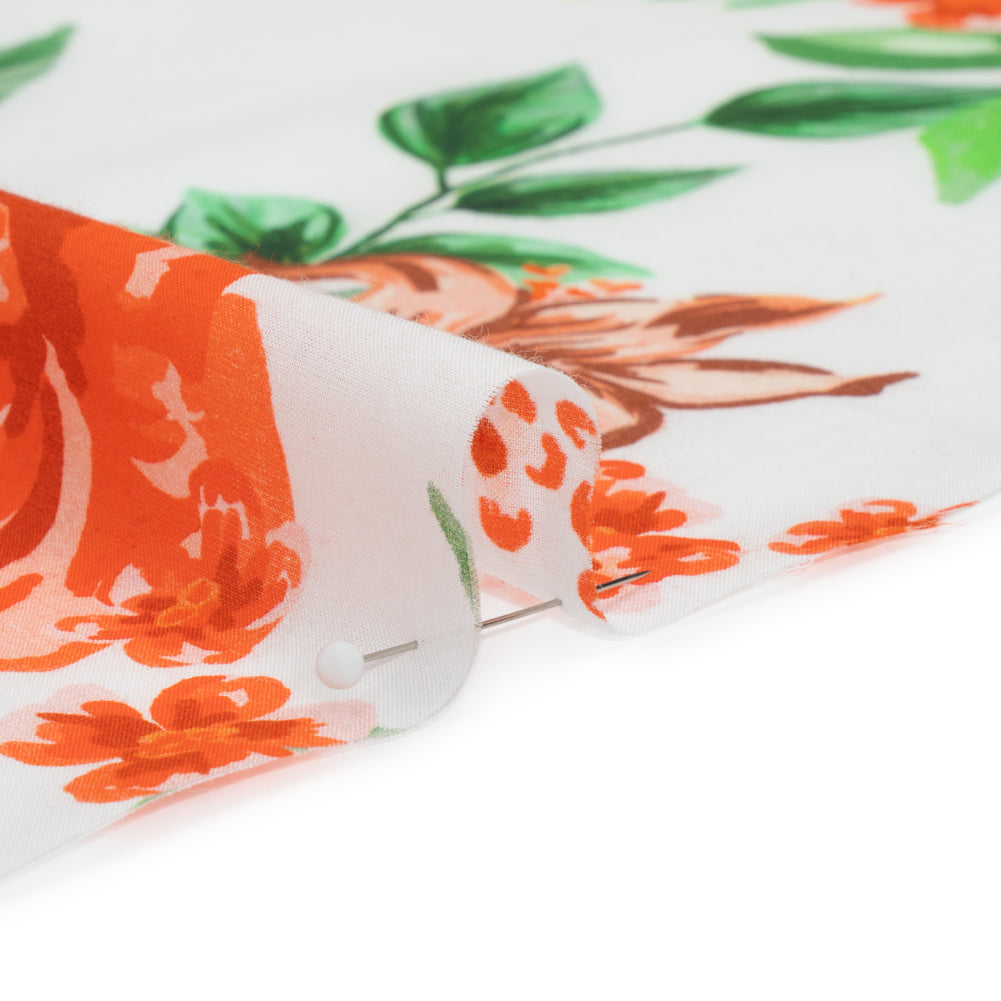 Mood Exclusive Red Roses and Hellos Cotton Voile Detail Mood Exclusive Red Roses and Hellos Cotton Voile Detail