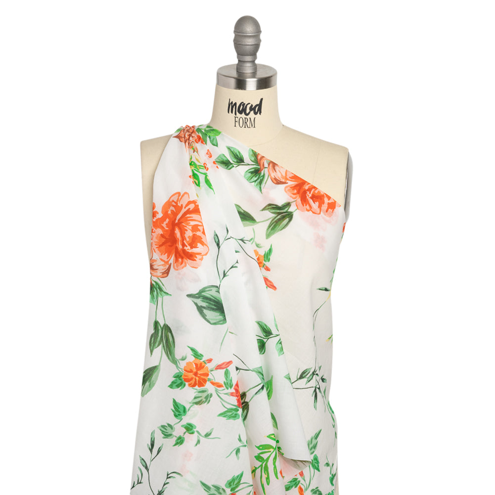 Mood Exclusive Red Roses and Hellos Cotton Voile Drape Mood Exclusive Red Roses and Hellos Cotton Voile Drape