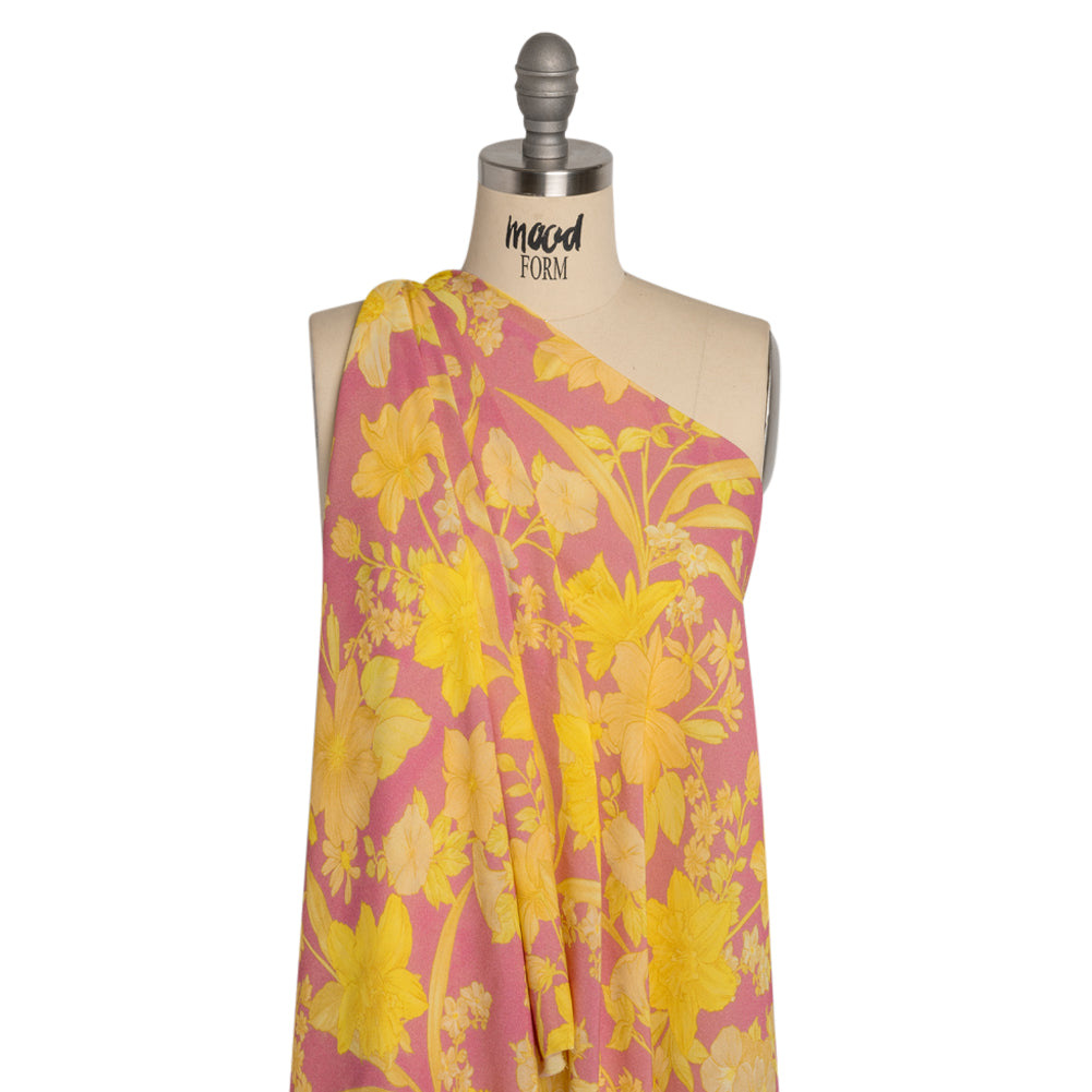Mood Exclusive Lemonade and Daffodils Viscose Georgette Detail Mood Exclusive Lemonade and Daffodils Viscose Georgette Detail