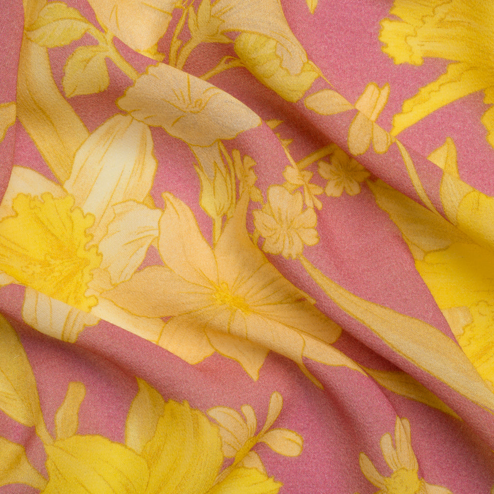 Mood Exclusive Lemonade and Daffodils Viscose Georgette Mood Exclusive Lemonade and Daffodils Viscose Georgette