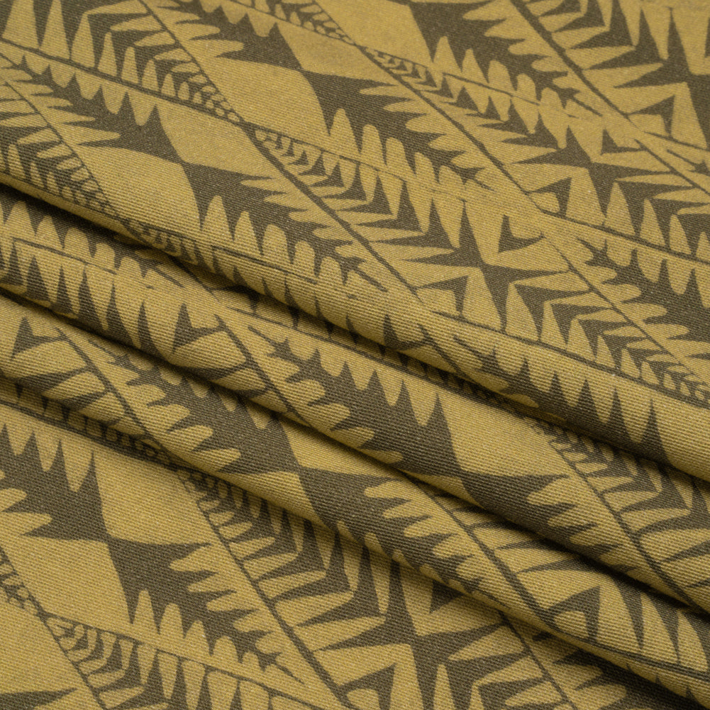 Stretch Cotton Twill Print - Olive Abstract Diamonds - Mood Exclusive Maui Treeline Folded Stretch Cotton Twill Print - Olive Abstract Diamonds - Mood Exclusive Maui Treeline Folded