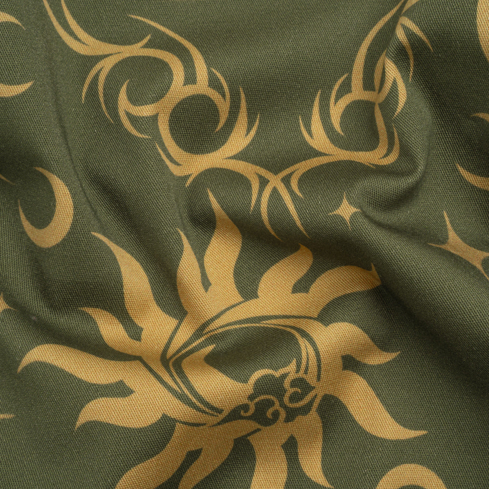 Stretch Cotton Twill Print - Green Classic Tattoo Motifs - Mood Exclusive Totally Starstruck Stretch Cotton Twill Print - Green Classic Tattoo Motifs - Mood Exclusive Totally Starstruck