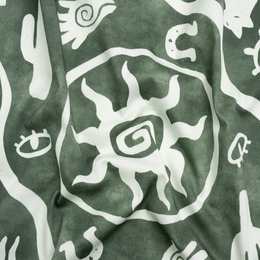 Stretch Cotton Twill Panel - Green Desert Symbols - Mood Exclusive Follow Your Arrow Stretch Cotton Twill Panel - Green Desert Symbols - Mood Exclusive Follow Your Arrow