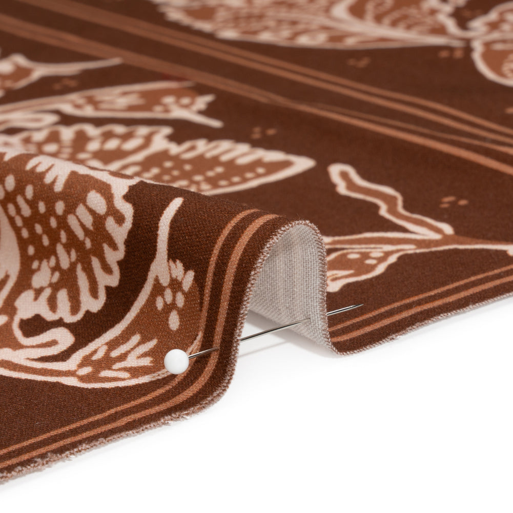 Stretch Cotton Twill Panel - Burgundy Floral Blocks - Mood Exclusive Maple Hill Heights Detail Stretch Cotton Twill Panel - Burgundy Floral Blocks - Mood Exclusive Maple Hill Heights Detail