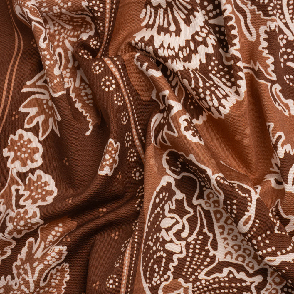 Stretch Cotton Twill Panel - Burgundy Floral Blocks - Mood Exclusive Maple Hill Heights Stretch Cotton Twill Panel - Burgundy Floral Blocks - Mood Exclusive Maple Hill Heights