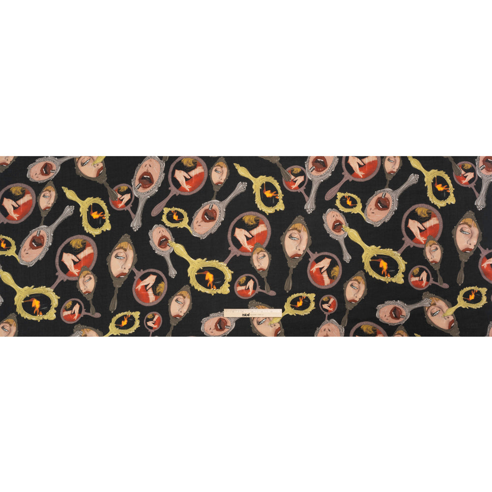 Slubbed Viscose Woven Print - Small Mirrors and Flames - Mood Exclusive Damsel in This Dress Full Slubbed Viscose Woven Print - Small Mirrors and Flames - Mood Exclusive Damsel in This Dress Full