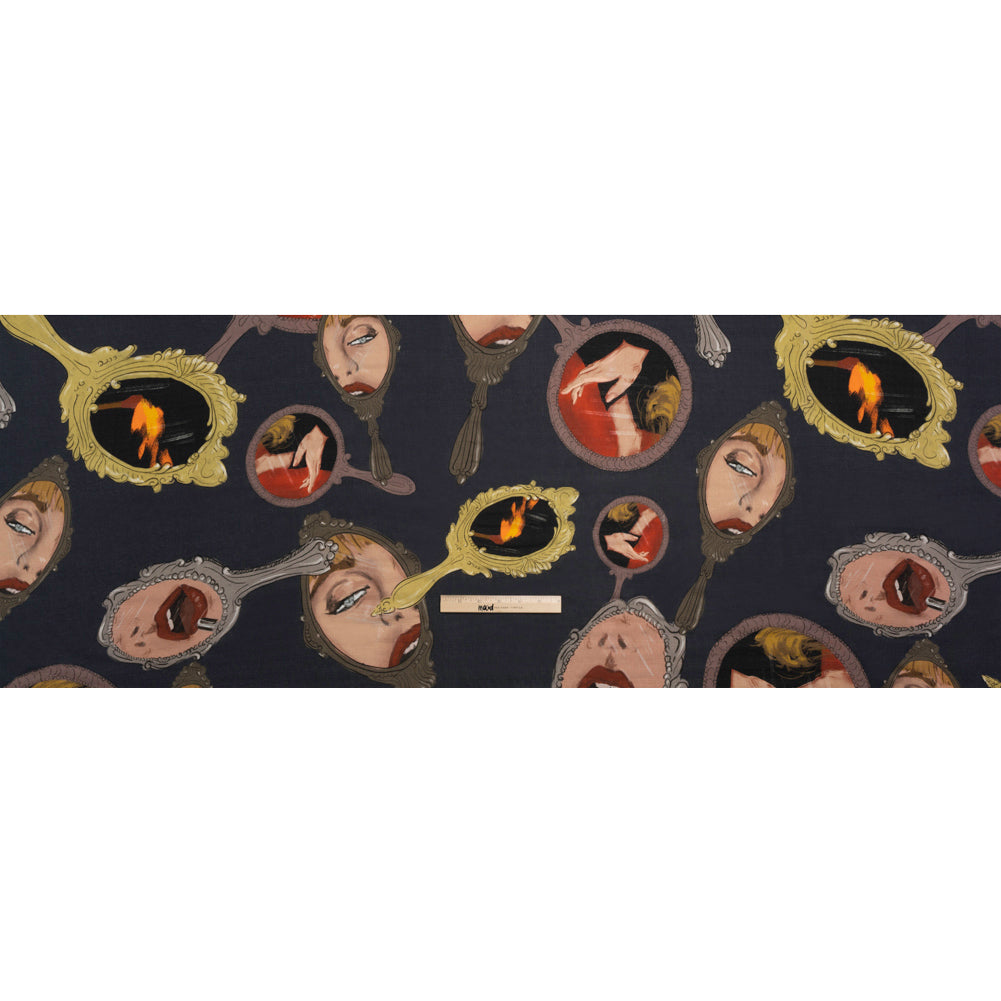 Slubbed Viscose Woven Print - Large Mirrors and Flames - Mood Exclusive Damsel in This Dress Full Slubbed Viscose Woven Print - Large Mirrors and Flames - Mood Exclusive Damsel in This Dress Full