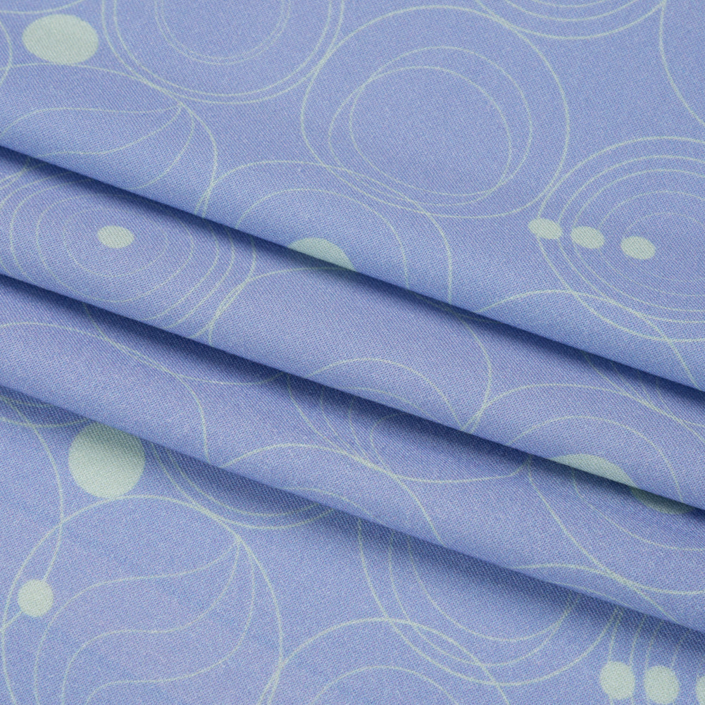 Mood Exclusive Blue Planetary Place Stretch Sustainable Rayon Batiste Full Mood Exclusive Blue Planetary Place Stretch Sustainable Rayon Batiste Full