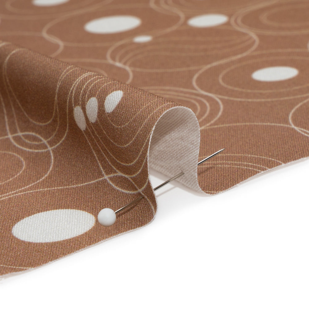 Mood Exclusive Brown Planetary Place Stretch Sustainable Rayon Batiste Folded Mood Exclusive Brown Planetary Place Stretch Sustainable Rayon Batiste Folded