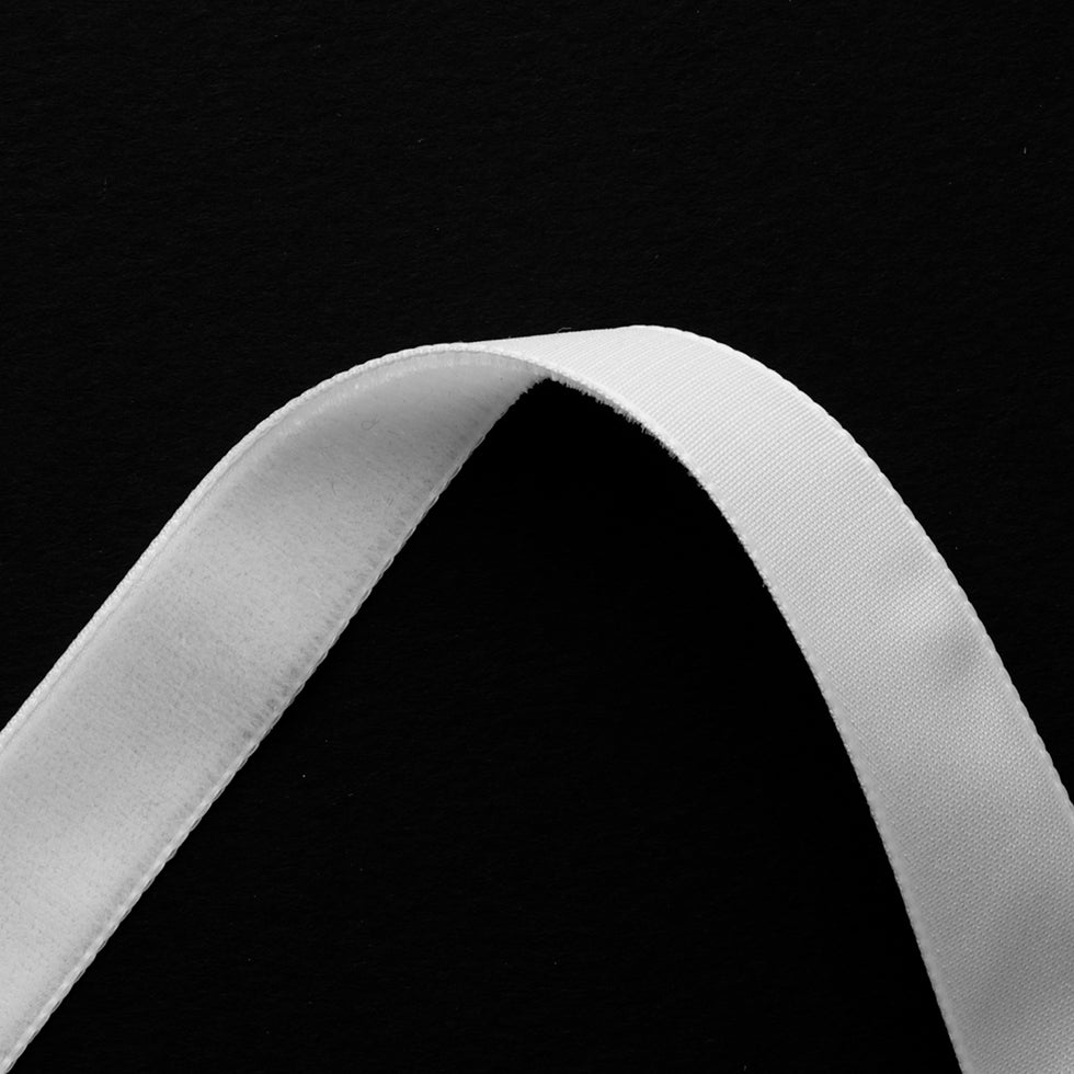 0.625" Bridal White Nylon Velvet Ribbon Detail 0.625" Bridal White Nylon Velvet Ribbon Detail
