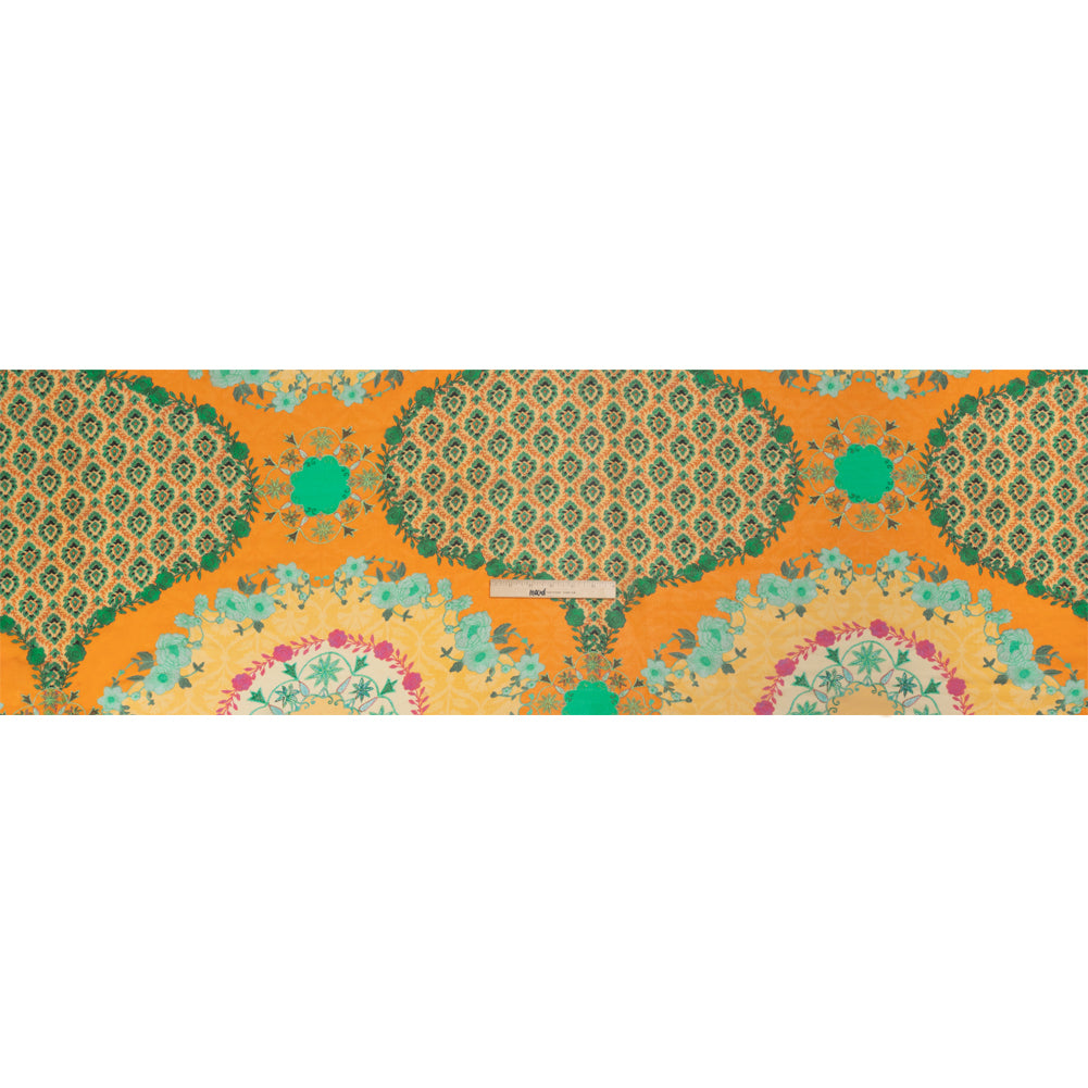 Mood Exclusive Orange Villa of Vitality Viscose Georgette Full Mood Exclusive Orange Villa of Vitality Viscose Georgette Full