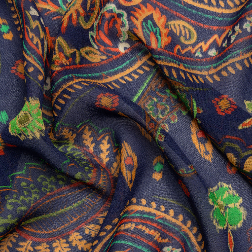 Mood Exclusive Navy Attraction of Pattern Viscose Georgette Mood Exclusive Navy Attraction of Pattern Viscose Georgette