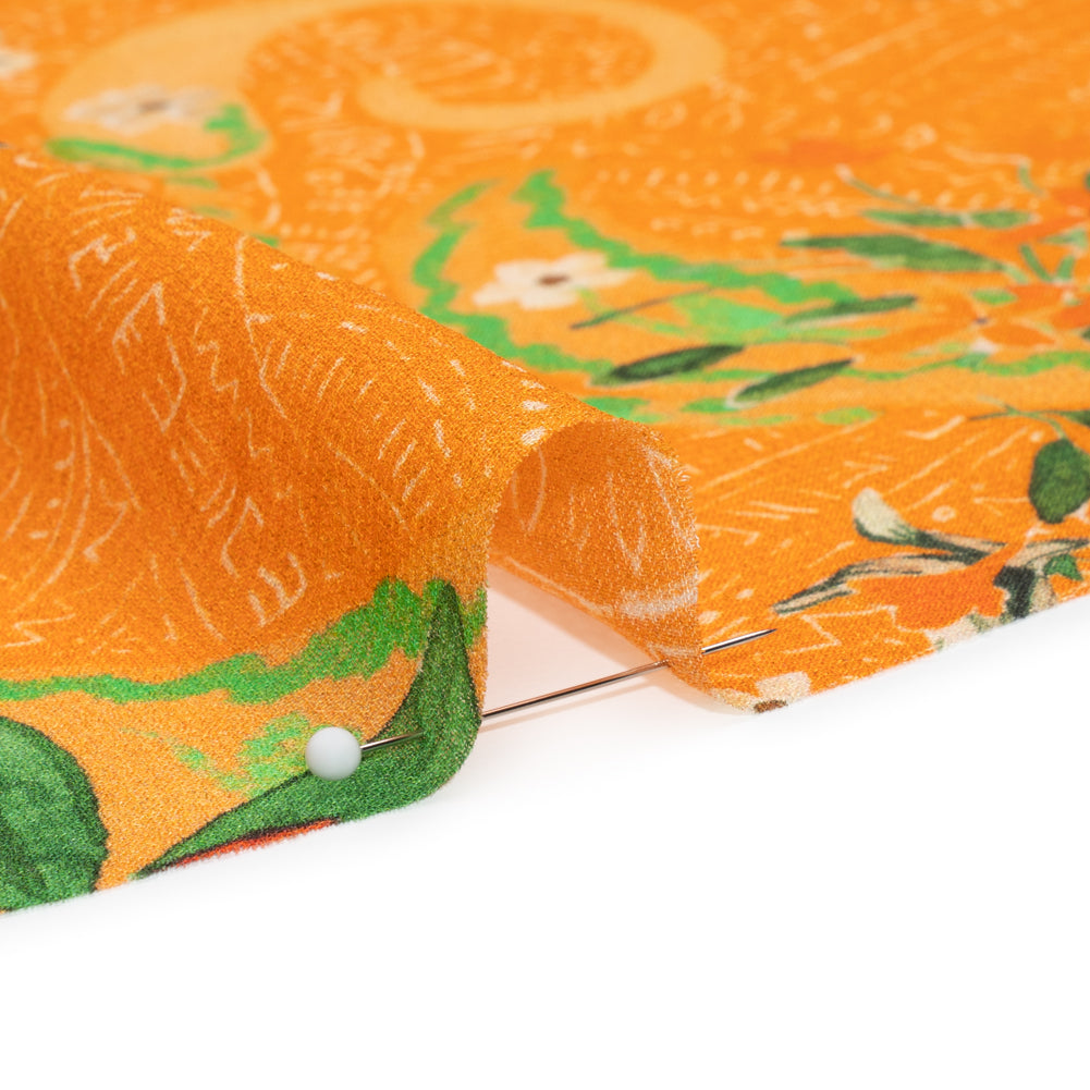 Mood Exclusive Orange Swooping Grounds Viscose Georgette Detail Mood Exclusive Orange Swooping Grounds Viscose Georgette Detail