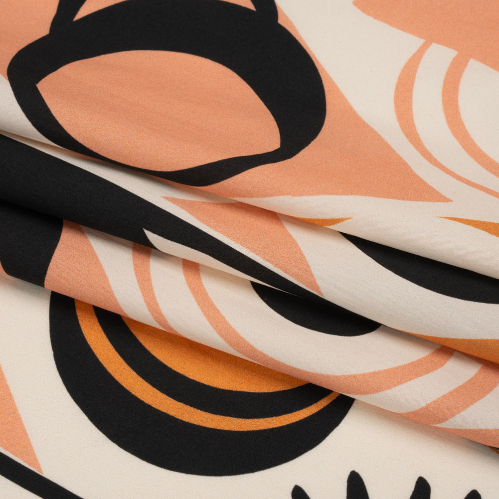 Cotton Poplin Print - Orange Geometric Suns and Circles - Mood Exclusive Twinkle Twinkle Folded Cotton Poplin Print - Orange Geometric Suns and Circles - Mood Exclusive Twinkle Twinkle Folded