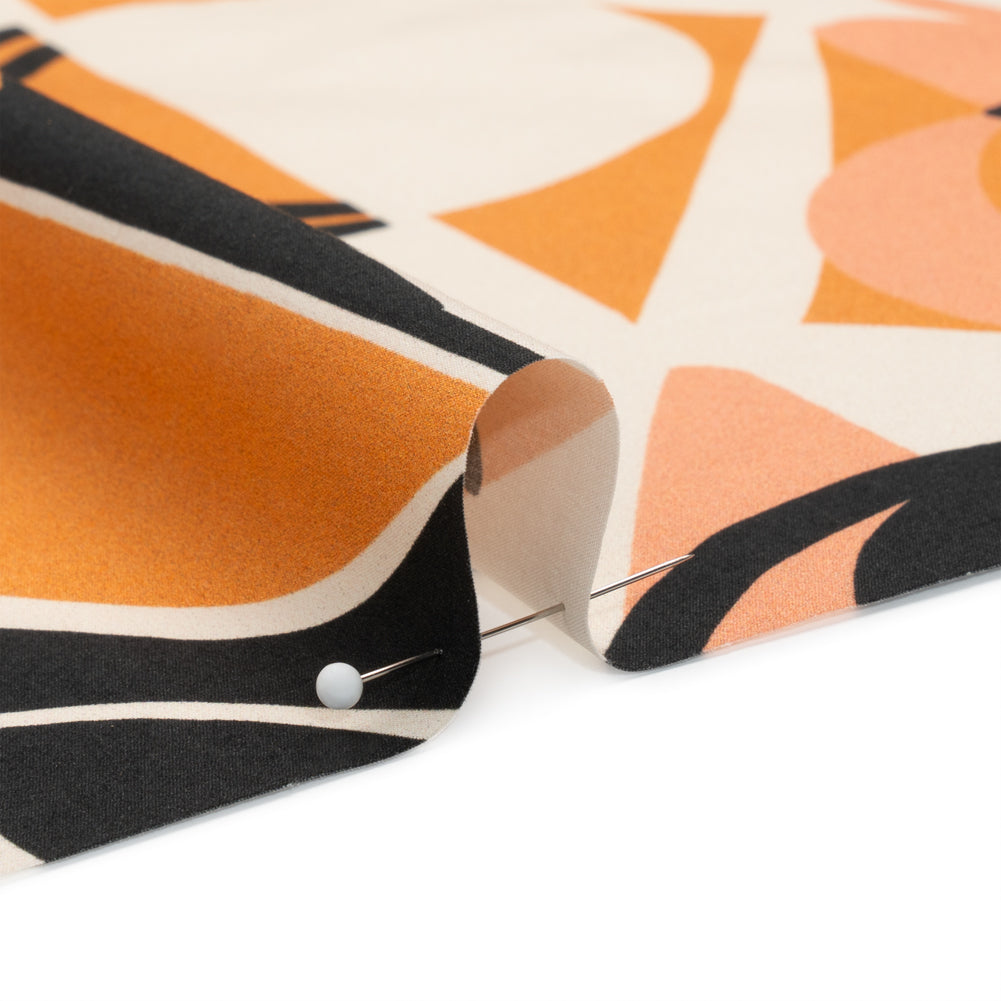 Cotton Poplin Print - Orange Geometric Suns and Circles - Mood Exclusive Twinkle Twinkle Detail Cotton Poplin Print - Orange Geometric Suns and Circles - Mood Exclusive Twinkle Twinkle Detail