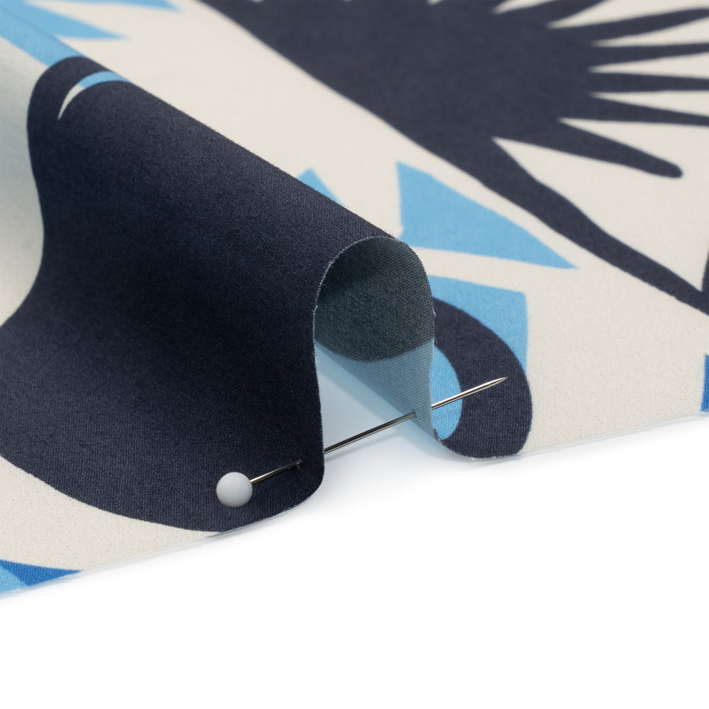 Cotton Poplin Print - Blue Geometric Suns and Circles - Mood Exclusive Twinkle Twinkle Folded Cotton Poplin Print - Blue Geometric Suns and Circles - Mood Exclusive Twinkle Twinkle Folded