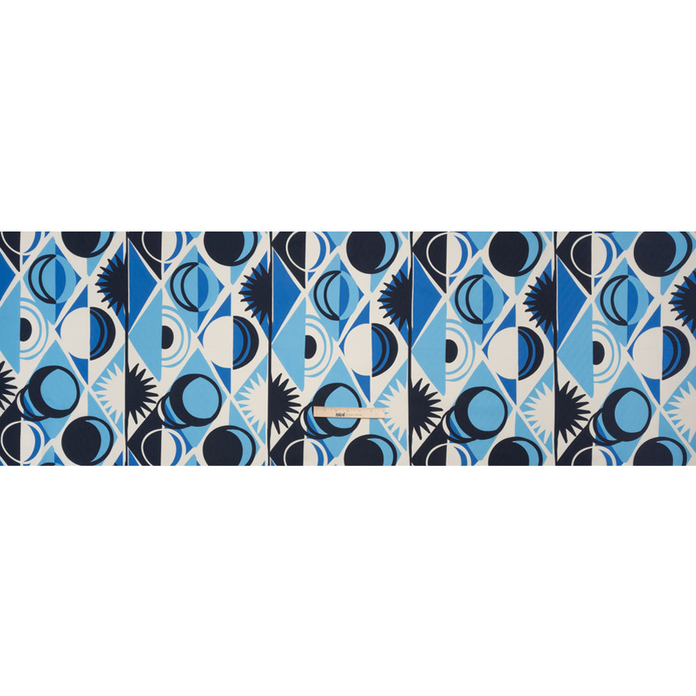 Cotton Poplin Print - Blue Geometric Suns and Circles - Mood Exclusive Twinkle Twinkle Drape Cotton Poplin Print - Blue Geometric Suns and Circles - Mood Exclusive Twinkle Twinkle Drape