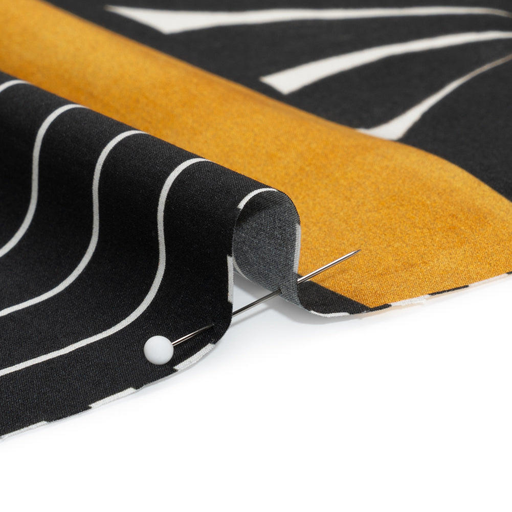 Cotton Poplin Panel - Goldenrod Palm Tree Stripes - Mood Exclusive Bahama Shutter Detail Cotton Poplin Panel - Goldenrod Palm Tree Stripes - Mood Exclusive Bahama Shutter Detail