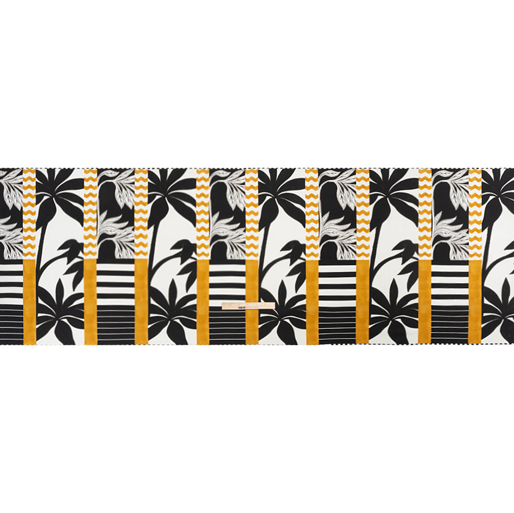 Cotton Poplin Panel - Goldenrod Palm Tree Stripes - Mood Exclusive Bahama Shutter Full Cotton Poplin Panel - Goldenrod Palm Tree Stripes - Mood Exclusive Bahama Shutter Full