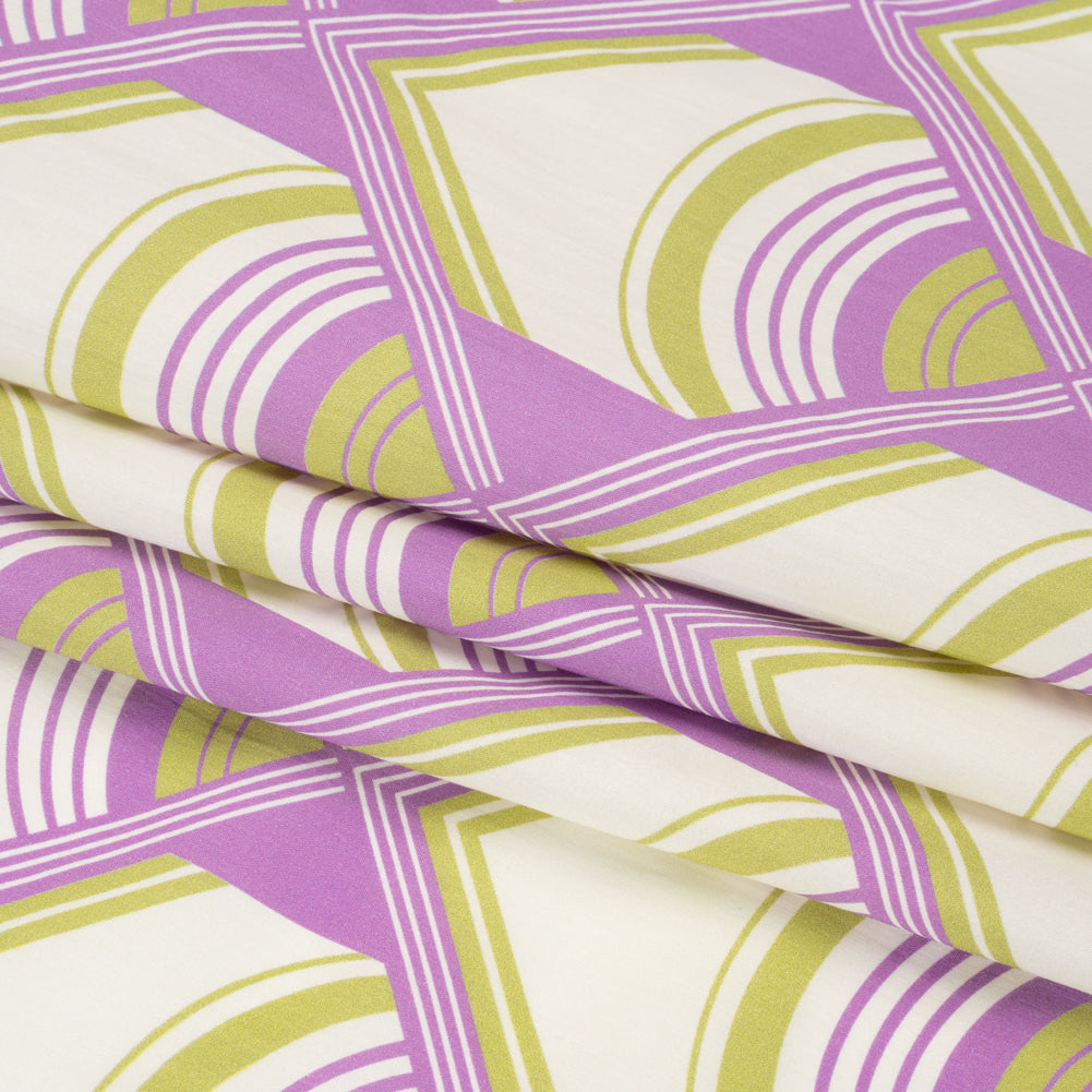 Mood Exclusive Purple Geometric Groove Cotton Poplin Folded Mood Exclusive Purple Geometric Groove Cotton Poplin Folded