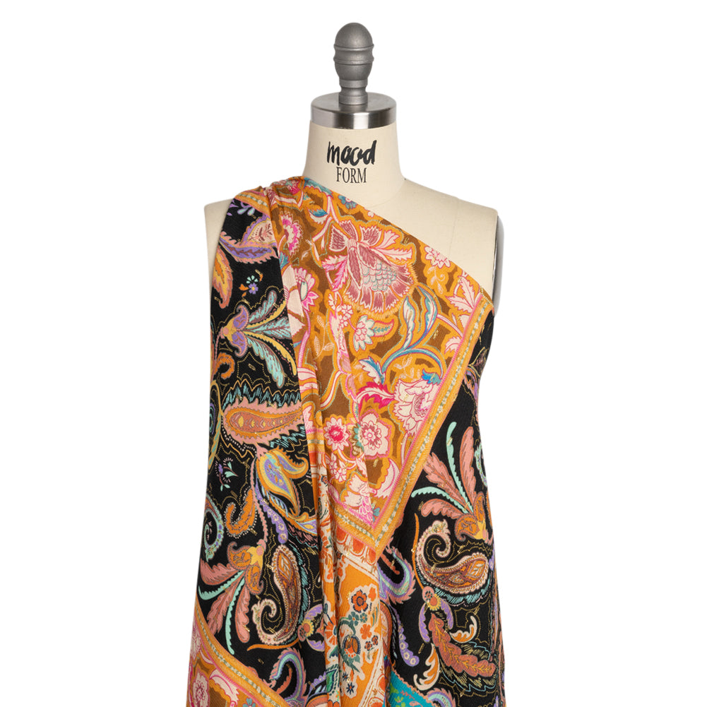 Mood Exclusive Queen of Tangerine Metallic Dotted Crinkled Viscose Crepe Detail Mood Exclusive Queen of Tangerine Metallic Dotted Crinkled Viscose Crepe Detail