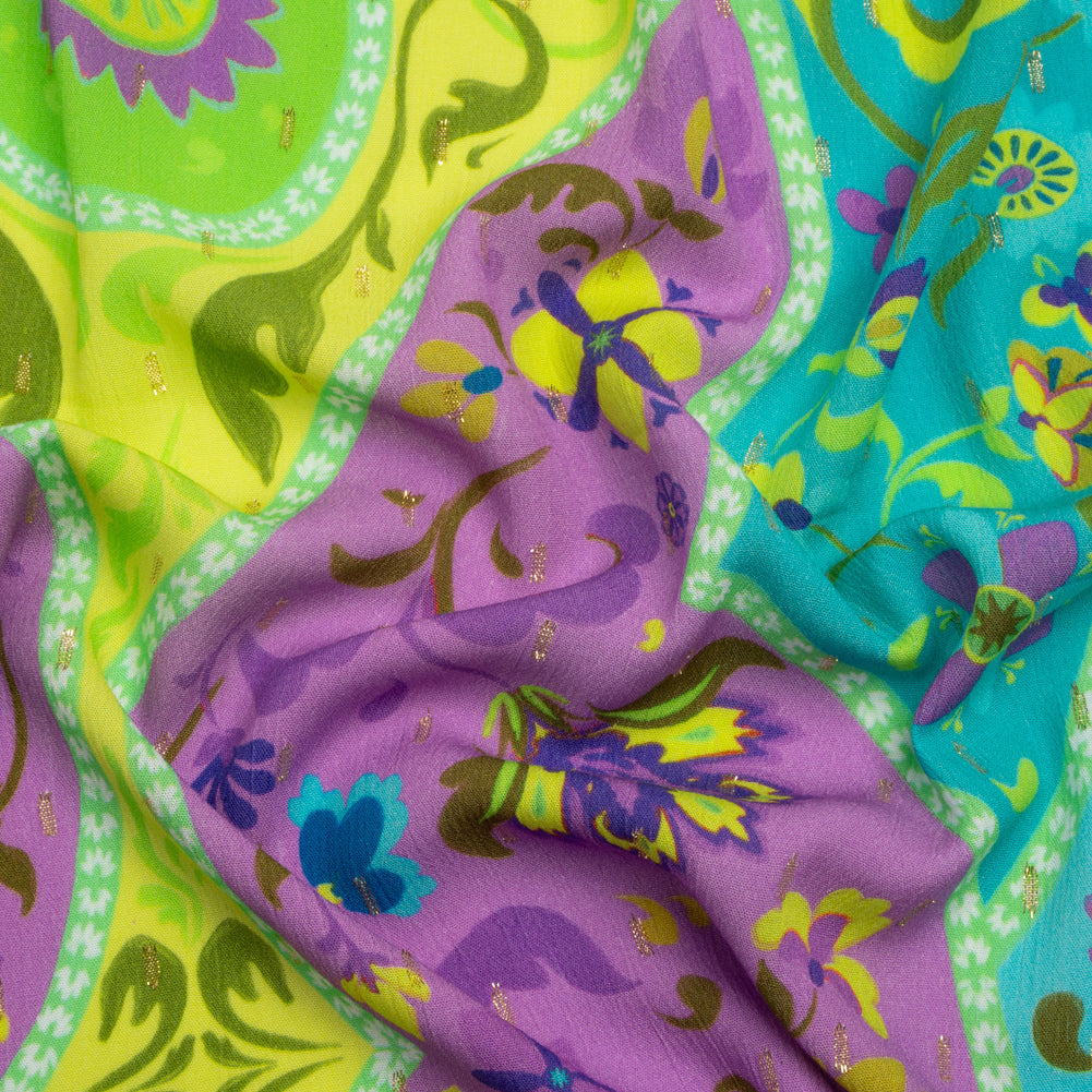 Mood Exclusive Bright Sights Metallic Dotted Crinkled Viscose Crepe Mood Exclusive Bright Sights Metallic Dotted Crinkled Viscose Crepe