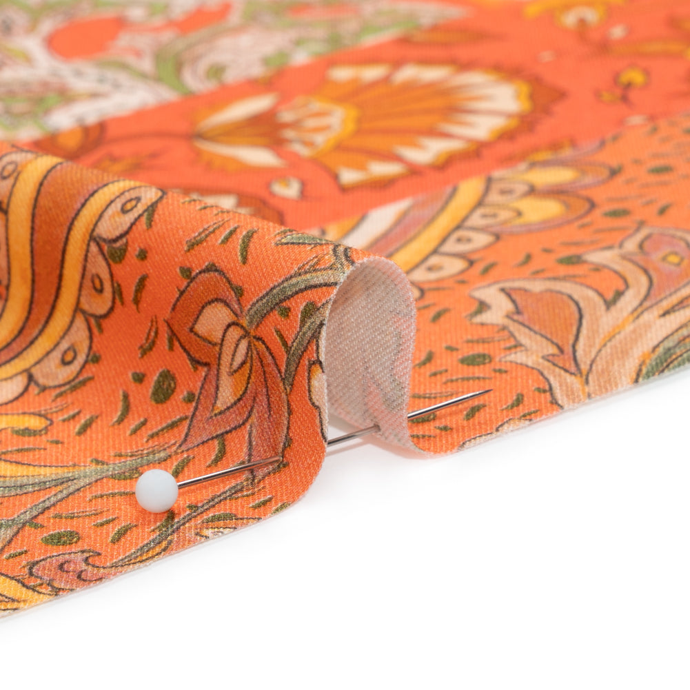 Mood Exclusive Orange Blossom Sustainable Rayon Batiste Panel Folded Mood Exclusive Orange Blossom Sustainable Rayon Batiste Panel Folded