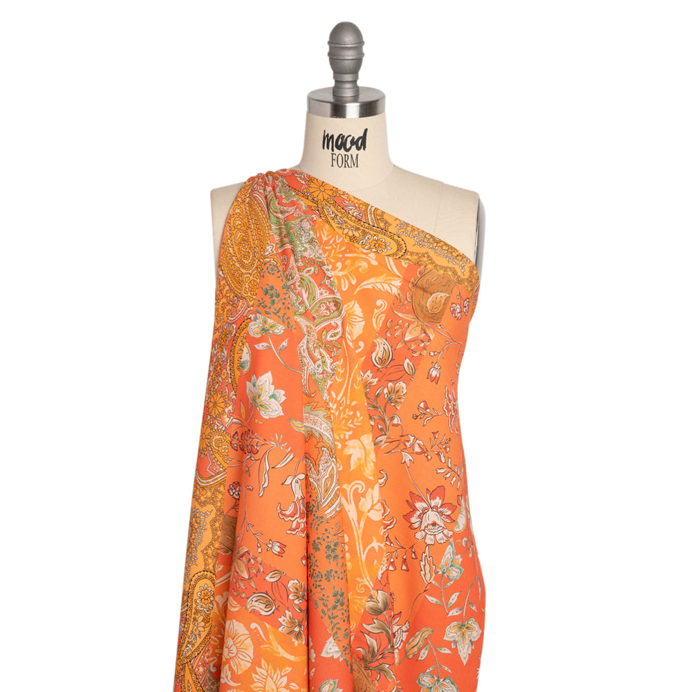 Mood Exclusive Orange Blossom Sustainable Rayon Batiste Panel Detail Mood Exclusive Orange Blossom Sustainable Rayon Batiste Panel Detail
