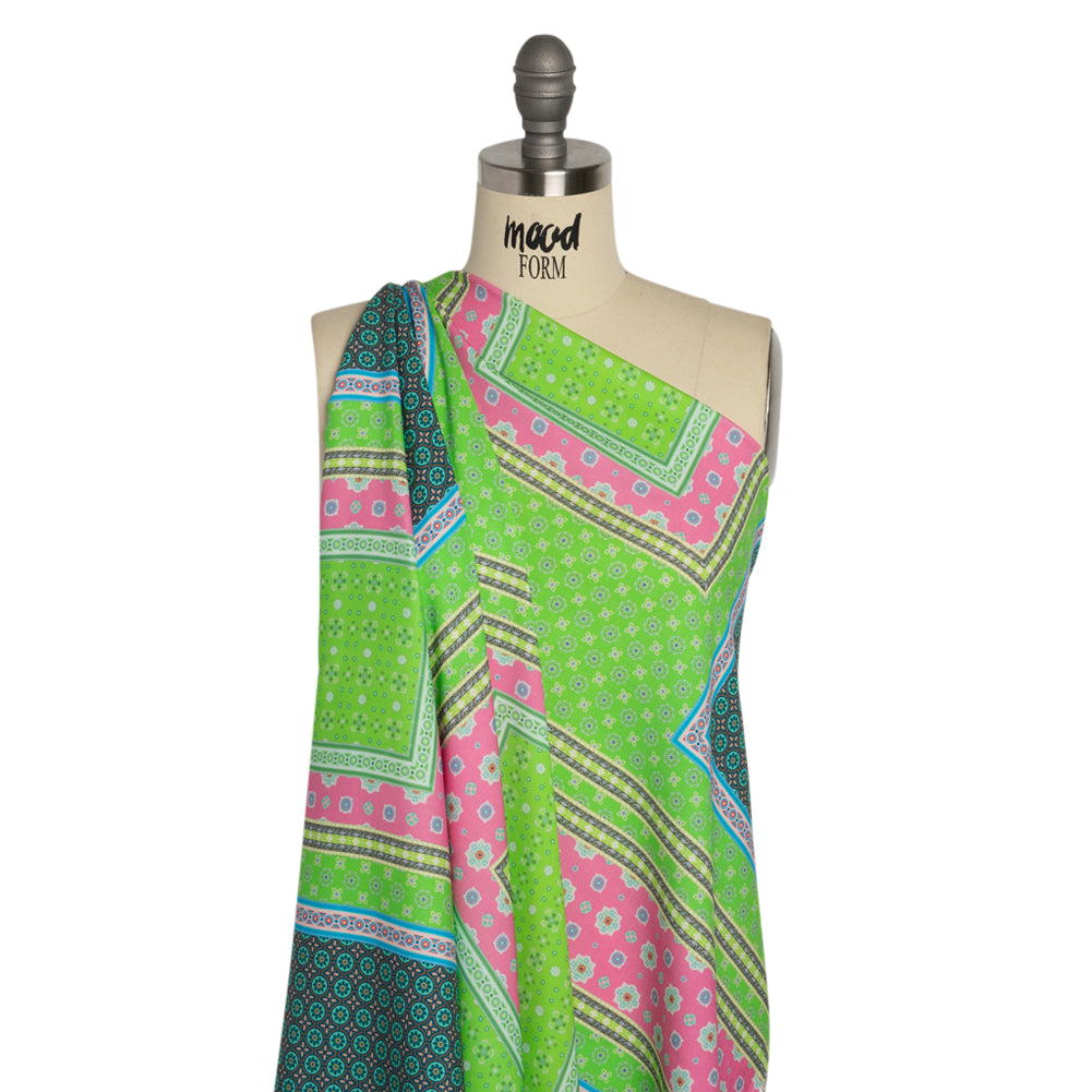 Mood Exclusive Lime Vibrant Views Stretch Sustainable Rayon Batiste Panel Detail Mood Exclusive Lime Vibrant Views Stretch Sustainable Rayon Batiste Panel Detail