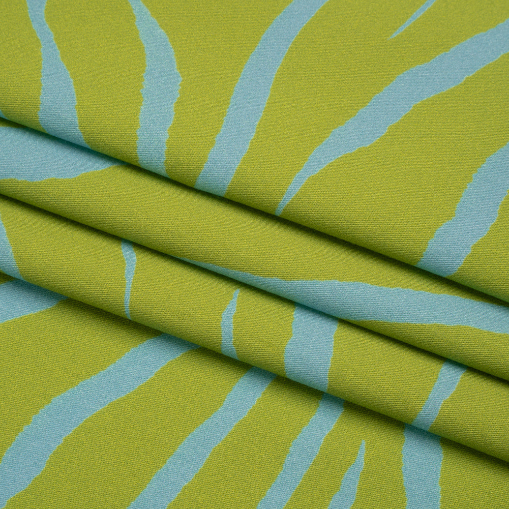 Mood Exclusive Green Funky Feline Stretch Brushed Cotton Twill Folded Mood Exclusive Green Funky Feline Stretch Brushed Cotton Twill Folded