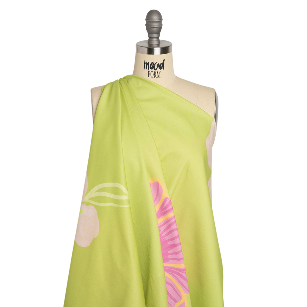 Mood Exclusive Key Lime Sky Stretch Brushed Cotton Twill Drape Mood Exclusive Key Lime Sky Stretch Brushed Cotton Twill Drape