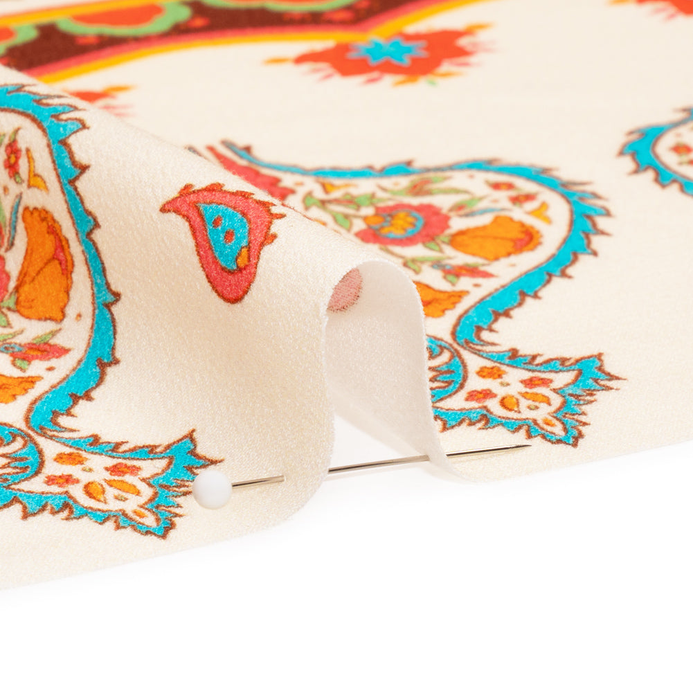 Viscose Crepe Panel - Orange Orante Floral - Mood Exclusive Tea Kettle Treats Folded Viscose Crepe Panel - Orange Orante Floral - Mood Exclusive Tea Kettle Treats Folded